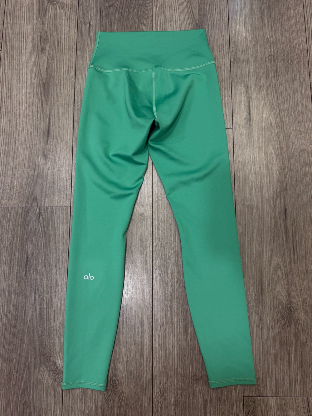 FLAW Alo Yoga Leggings Women  7/8 High Waist Airbrush Green Gym Chic Sz S - Picture 5 of 6